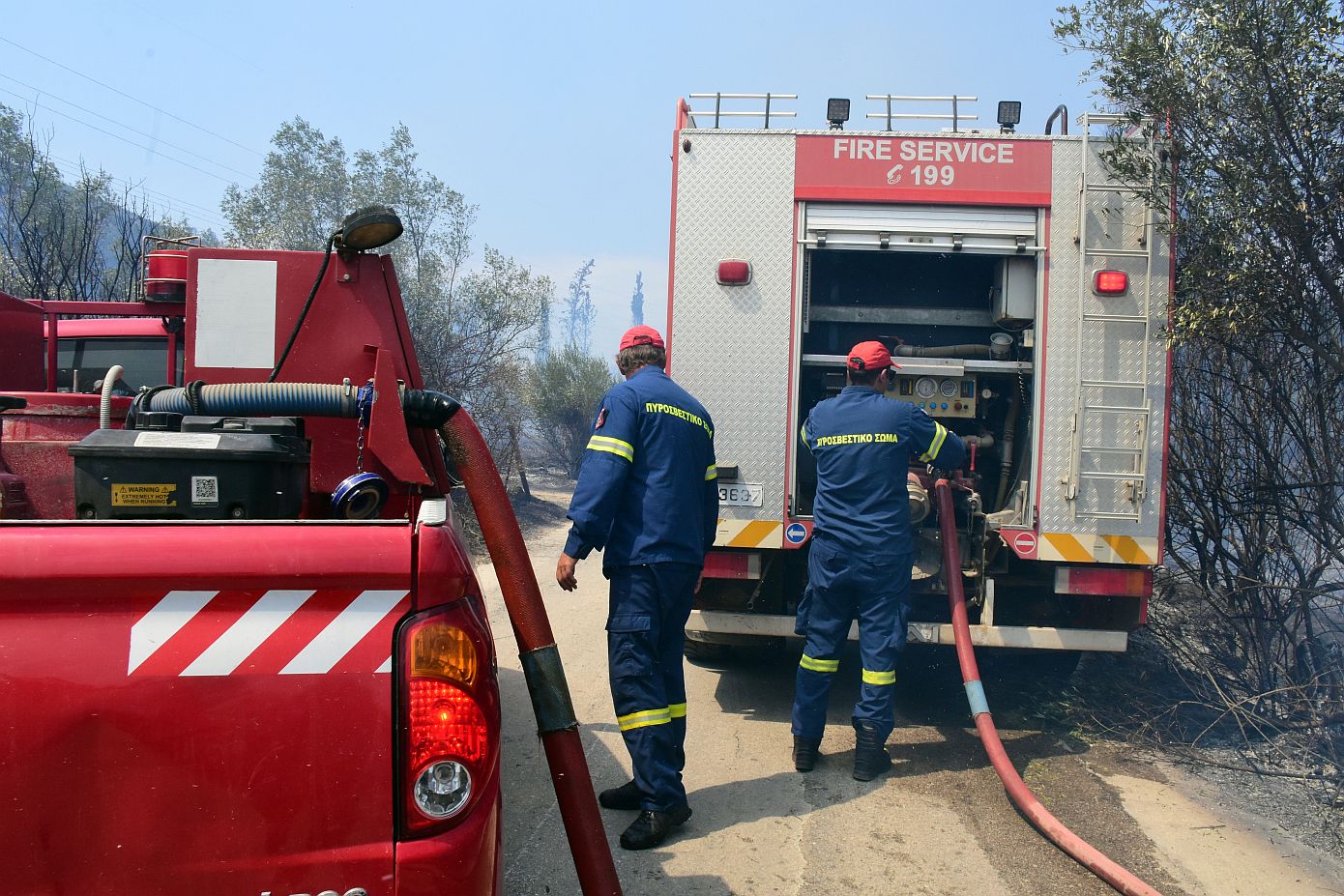 Φωτιά σε δασική έκταση στην περιοχή Λαϊλιάς Σερρών