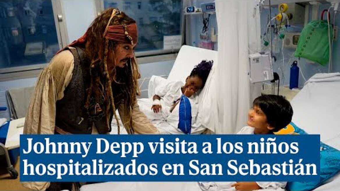 Johnny Depp se viste de Jack Sparrow para visitar a los niños hospitalizados en San Sebastián