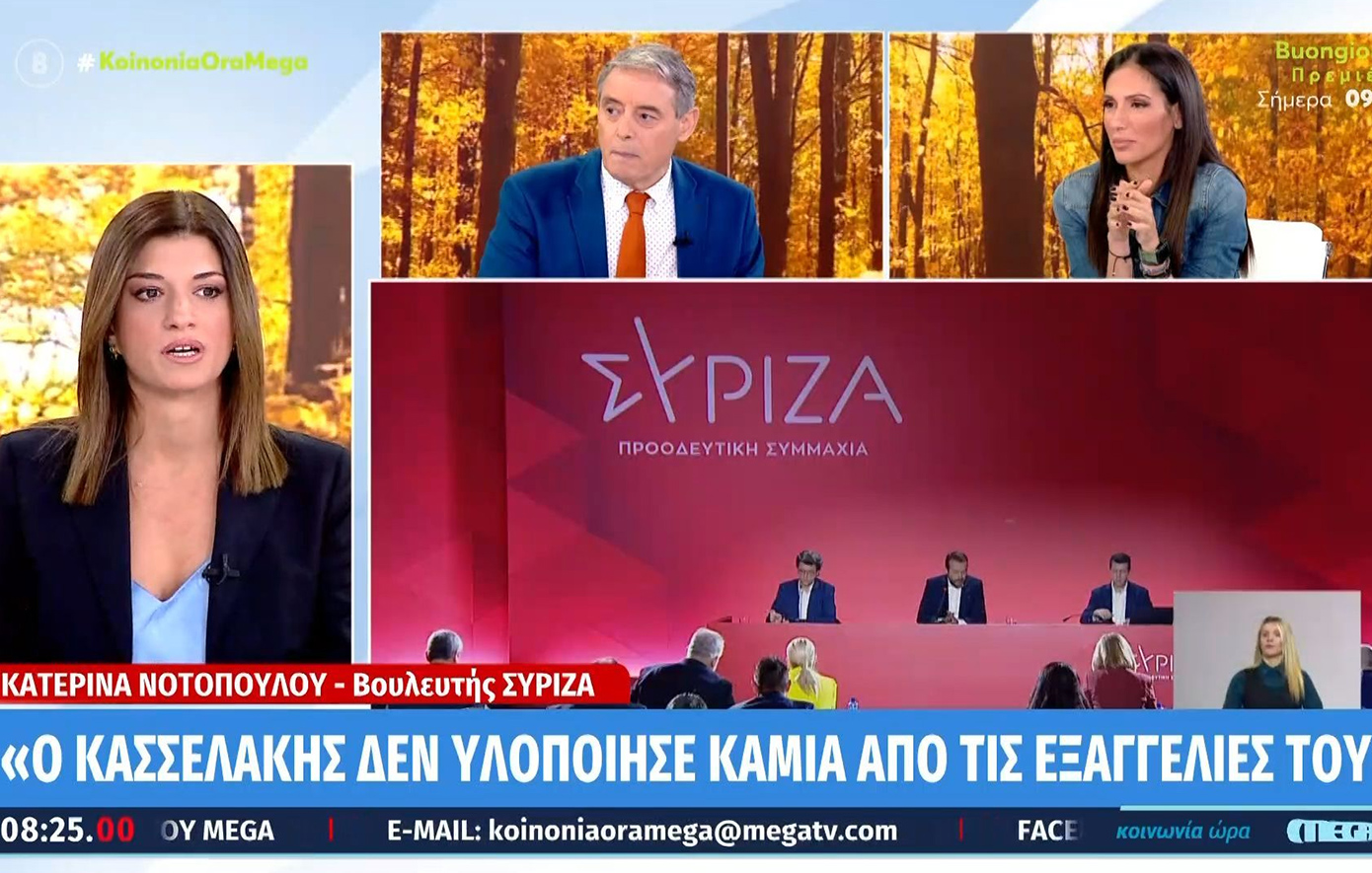 Κατερίνα Νοτοπούλου: Έχω υποστεί bullying από τον Στέφανο Κασσελάκη