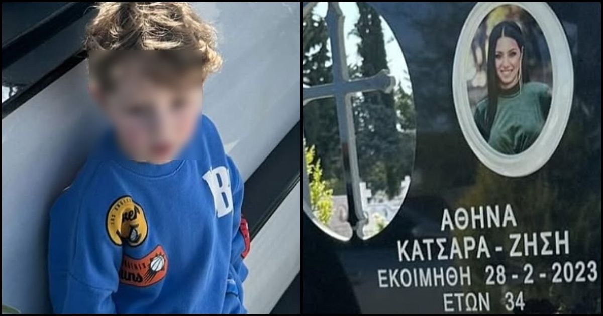 Ο μικρός Χρήστος αφήνει μπαλόνι στον ουρανό για τη μαμά του που χάθηκε στα Τέμπη