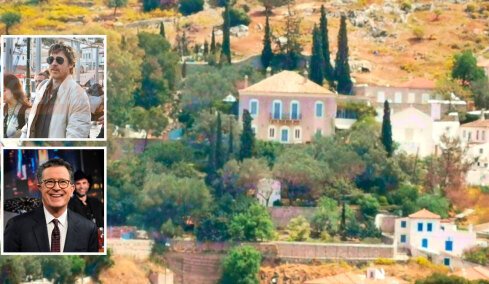 Η βίλα που μένει ο Μπραντ Πιτ στην Ύδρα: Ήταν του Κώστα Μπουτάρη, βγήκε σε πλειστηριασμό, ανήκει στον διάσημο παρουσιαστή Στίβεν Κόλμπερτ