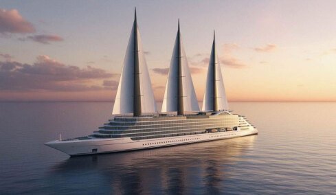 Το μεγαλύτερο ιστιοπλοϊκό yacht στον κόσμο: 220 μέτρα μήκος και τρία γιγαντιαία πανιά 1.500 τ.μ.