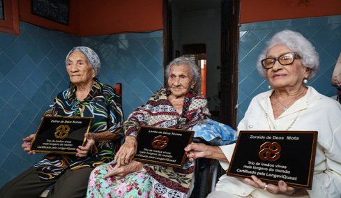 Αδελφές από τη Βραζιλία με συνολική ηλικία 316 ετών καταγράφονται ως το γηραιότερο εν ζωή τρίο αδελφών  