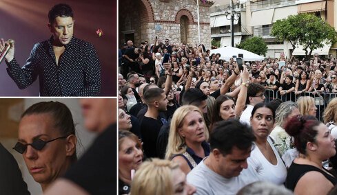 Το τελευταίο χειροκρότημα στον Γιώργο Μαζωνάκη στη Νίκαια, με λουλούδια στα χέρια ο κόσμος στον ναό της Αγίας Τριάδας